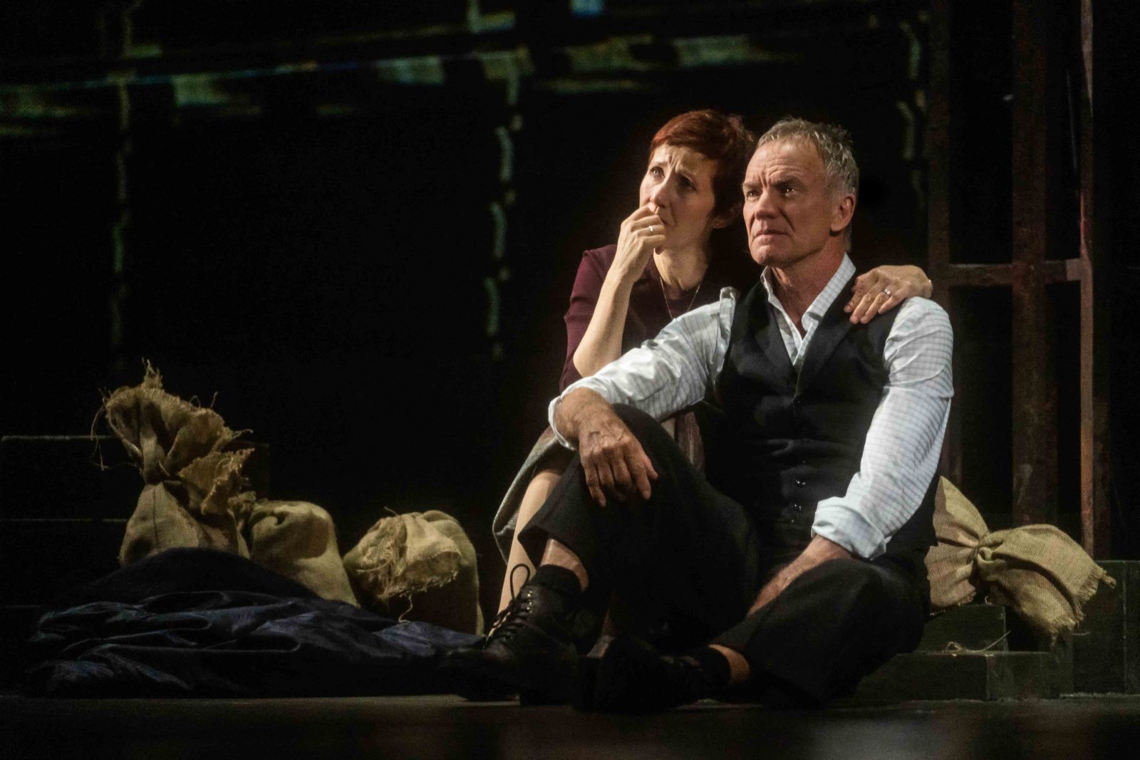 Jackie Morrison (Peggy White) and Sting (Jackie White) in THE LAST SHIP. Photo: Matthew Murphy